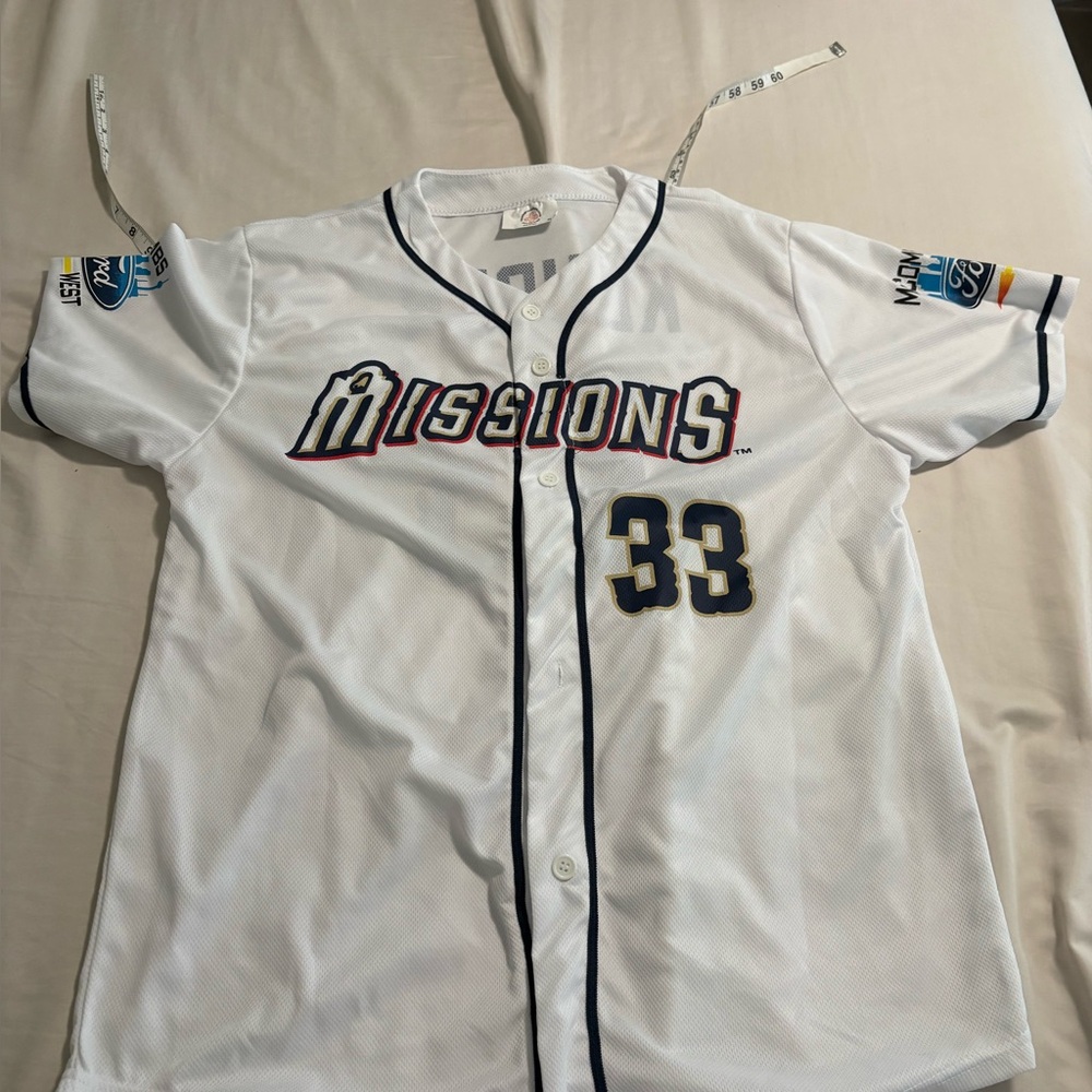 San Antonio missions Cory Kluber extra large baseball jersey